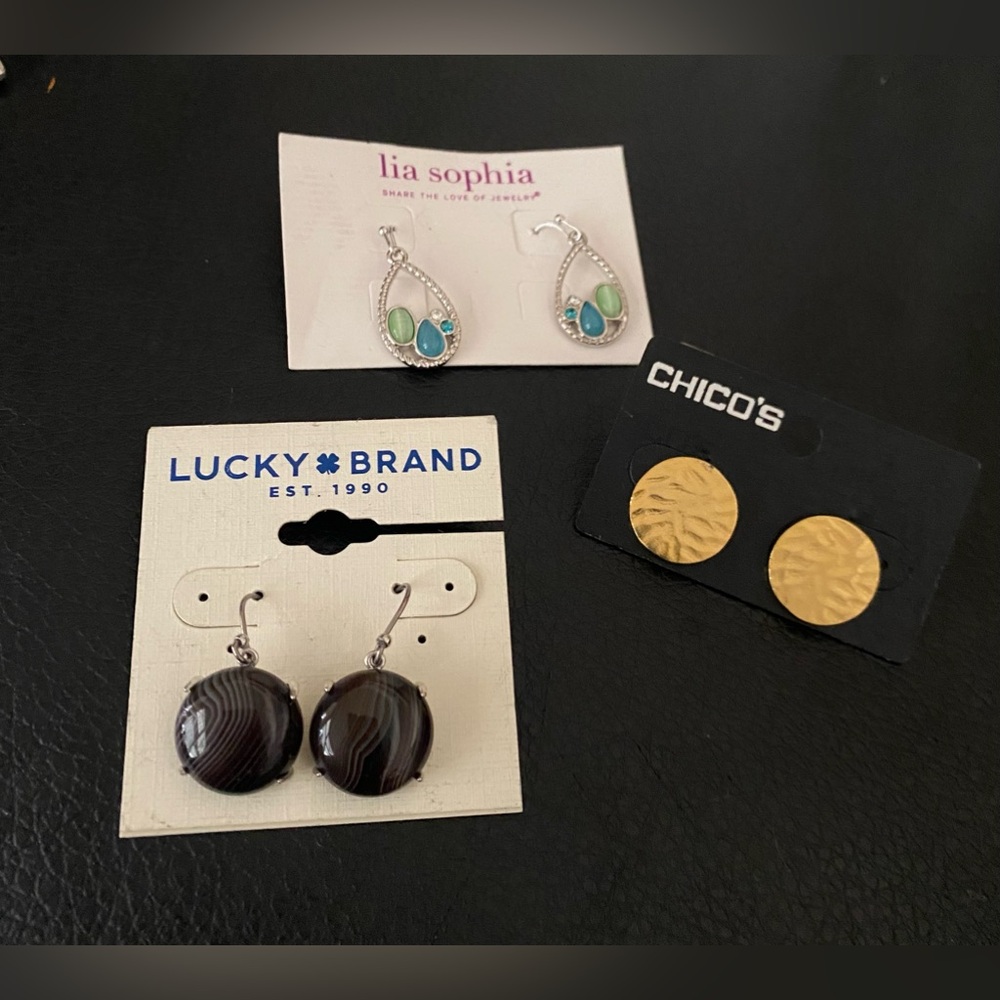 Chico’s, Lucky Brand & Lia Sophia Costume Earring Bundle
